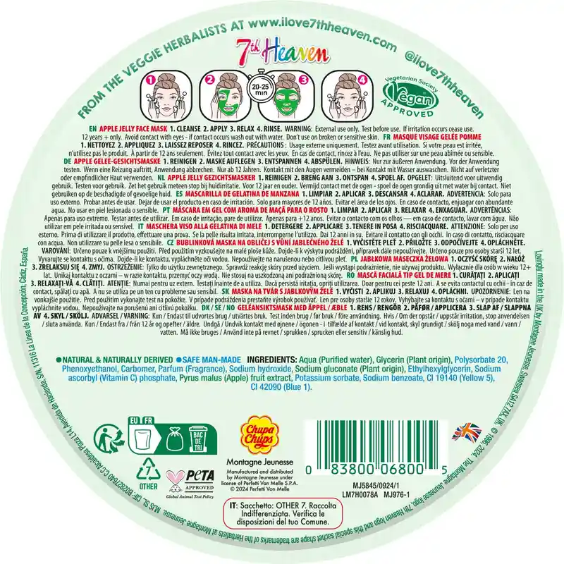 7 Heaven Jelly Chupa Chups Apple Jelly Mask - Image 2