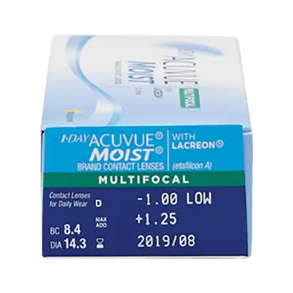 Acuvue 1 Day Moist Daily Multifocal Lenses , 30 units - -6.25, 8.4, Low, 14.30 - Image 3
