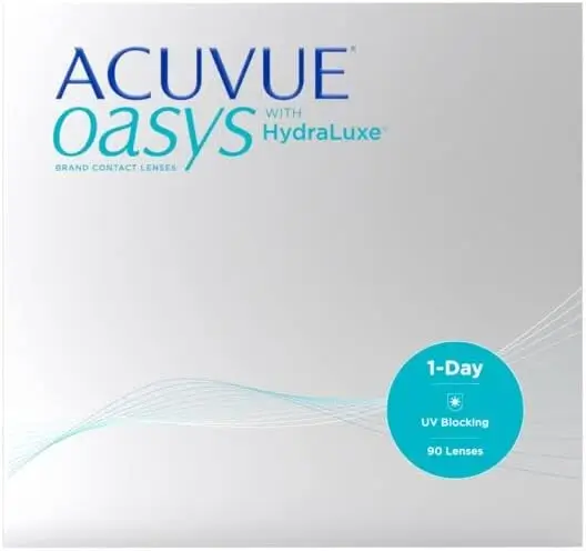 Acuvue Oasys 1-Day Hydraluxe Technology Daily Spherical Lenses , 90 units - +7.00, 8.5, 14.30