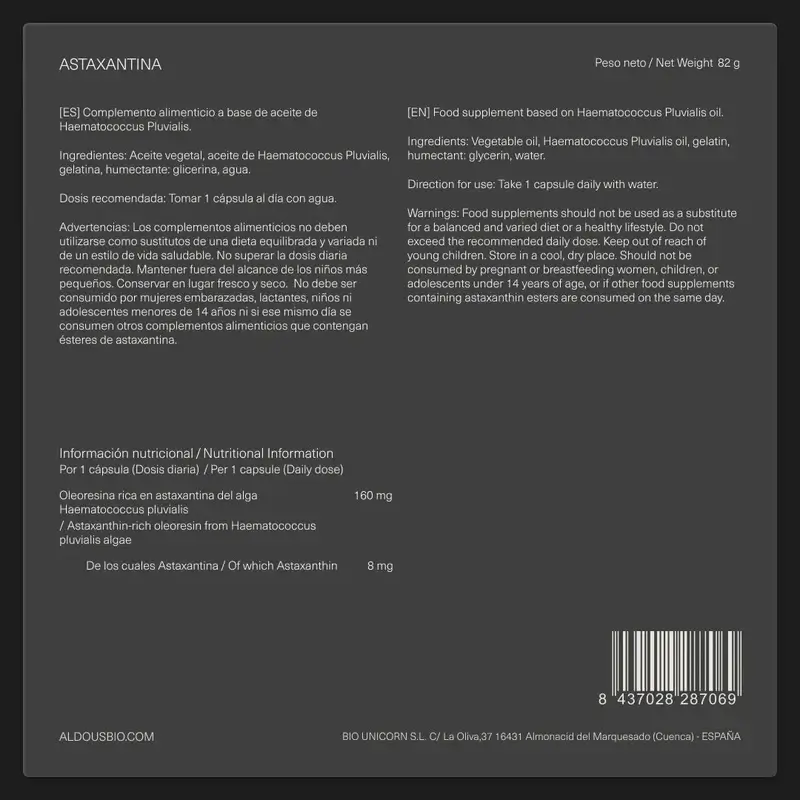 Aldous Bio Pure Natural Astaxanthin , 120 capsules - Image 7