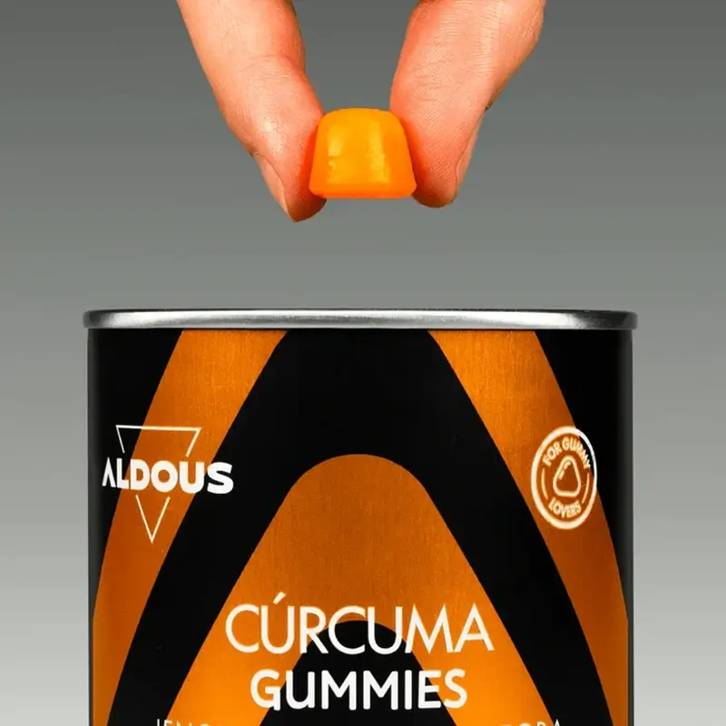 Aldous Bio Turmeric With Ginger & Black Pepper + Probiotics, 120 gummies - Image 4