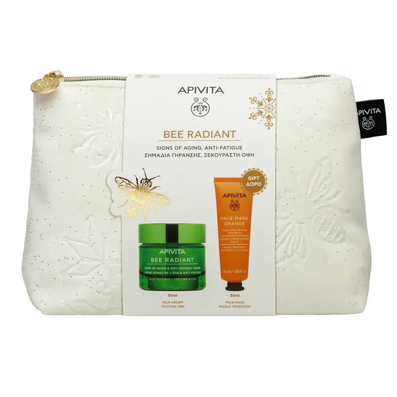 Apivita Promo Bee Radiant Age-Responsive & Anti-Fatigue Gel-Cream, 50Ml + Orange Face Mask, 50Ml - Image 2