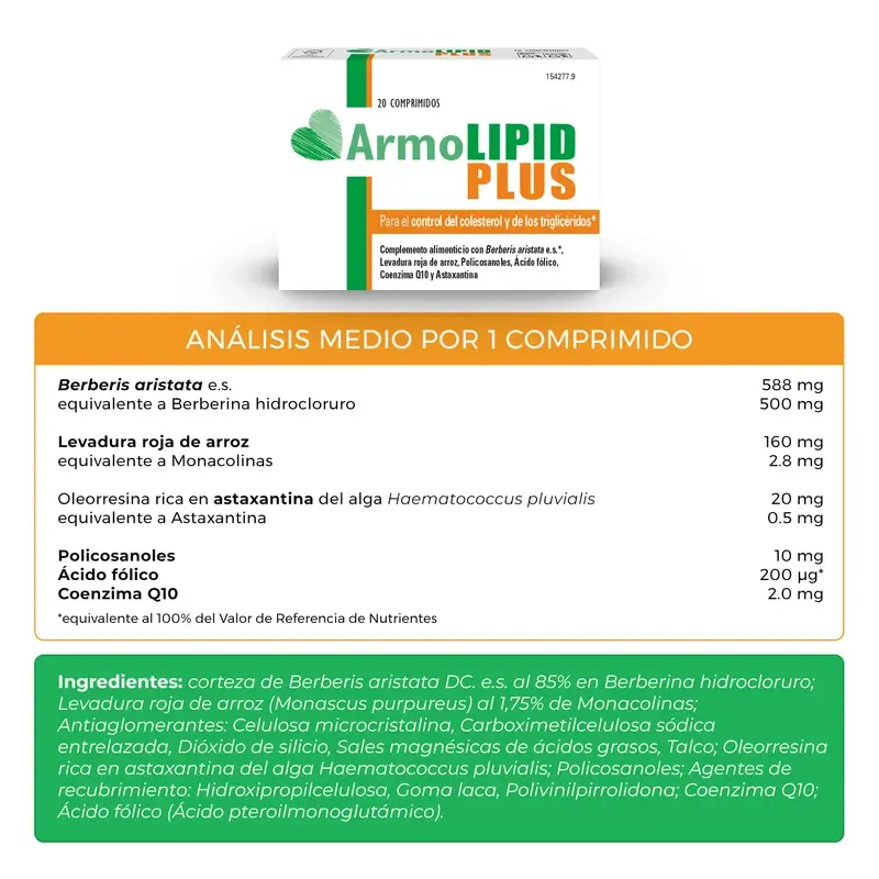 Armolipid Plus Cholesterol, 2 x 20 tablets - Image 5