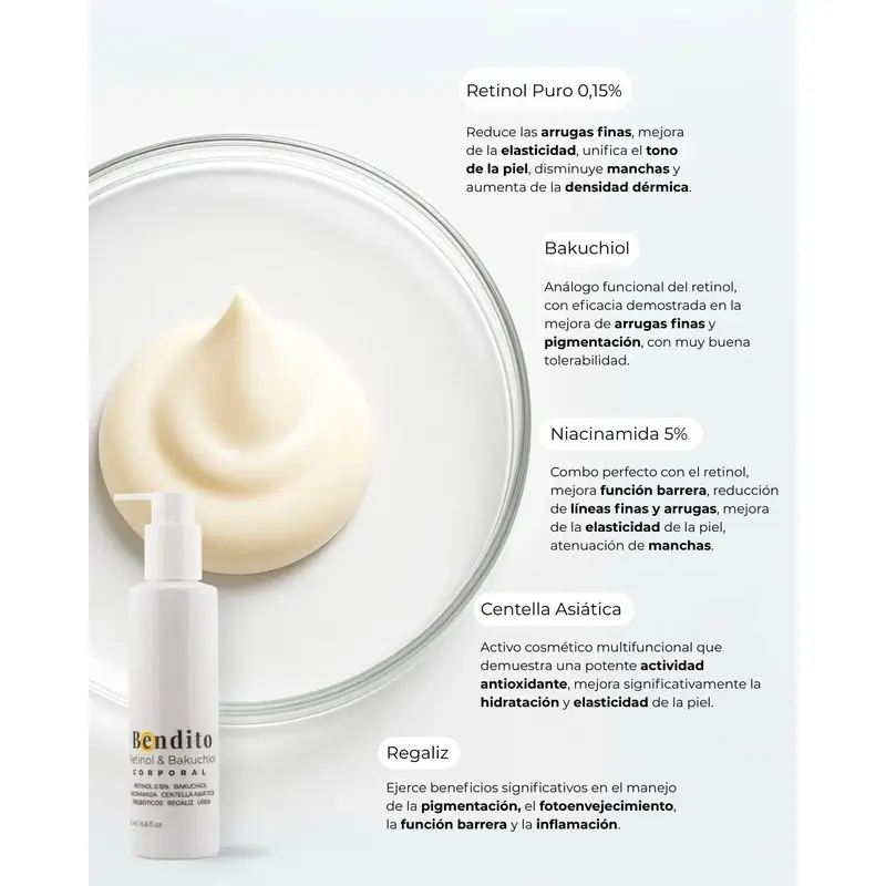 Bendito Retinol & Bakuchiol Body Cream, Pack 3 x 200 ml - Image 2