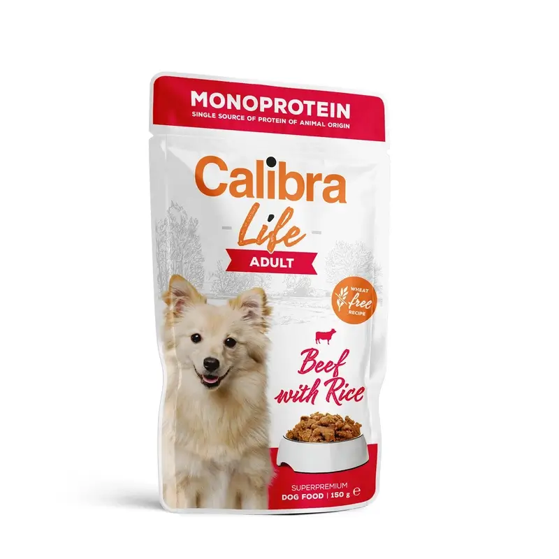 Calibra Dog Life Pouch Adult Beef, 10x150 g