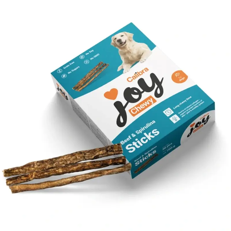 Calibra Joy Dog Chewy Sticks Beef & Spirulina, 50 pcs X 700 grams