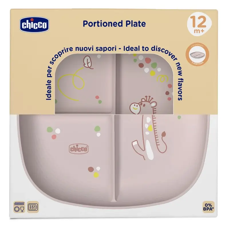 Chicco Dish With Compartments 12M+ Pink - Image 2