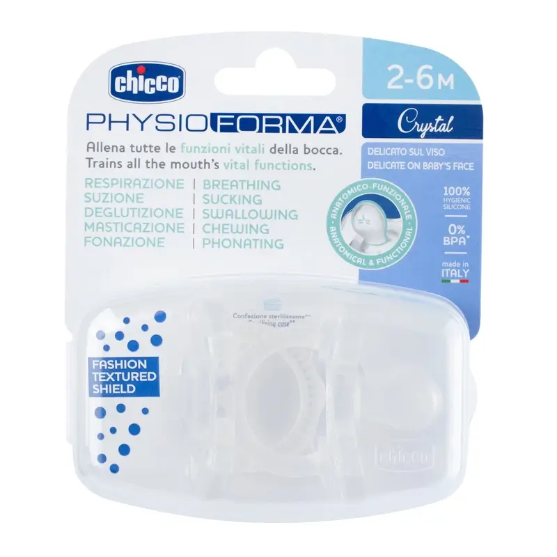 Chicco Pacifier Physioform Crystal 2-6M 2 Units - Image 3