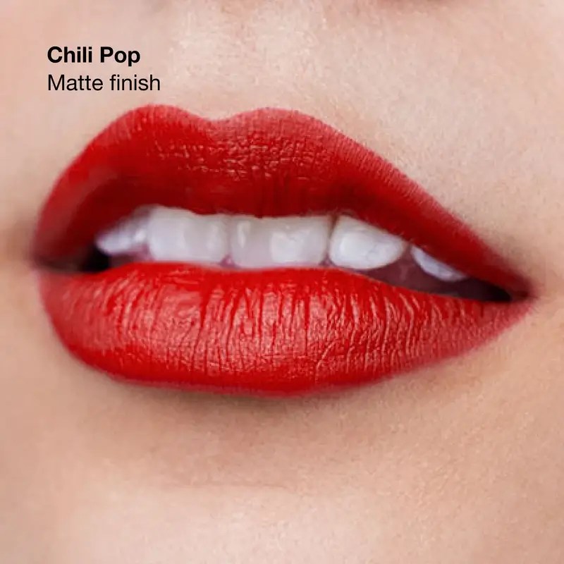Clinique Pop Longwear Matte Chili Pop Lipstick, 3.9 grams - Image 3