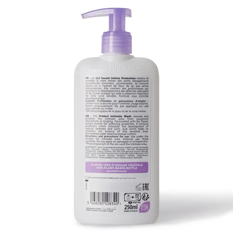Corine De Farme Intimate Hygiene Protection Gel, 250 ml - Image 2