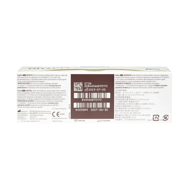 Dailies Total1 Daily Toric Lenses , 30 units - -5.75, -1.25, 70, 8.6, 14.50 - Image 4