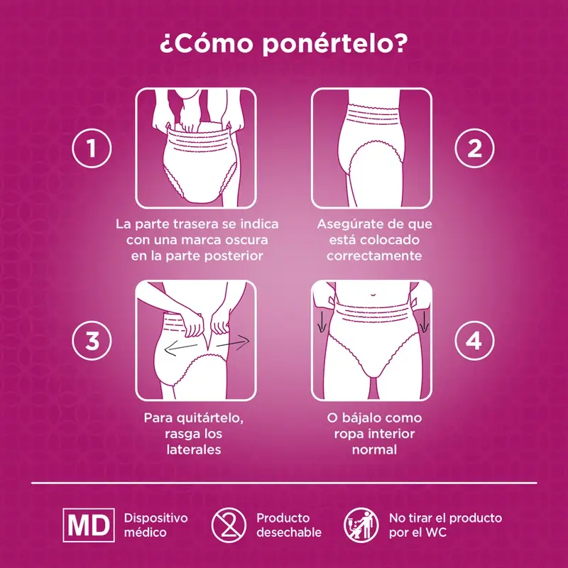 Depend Normal L Adult Diaper for Women, 9 pcs. - Image 5