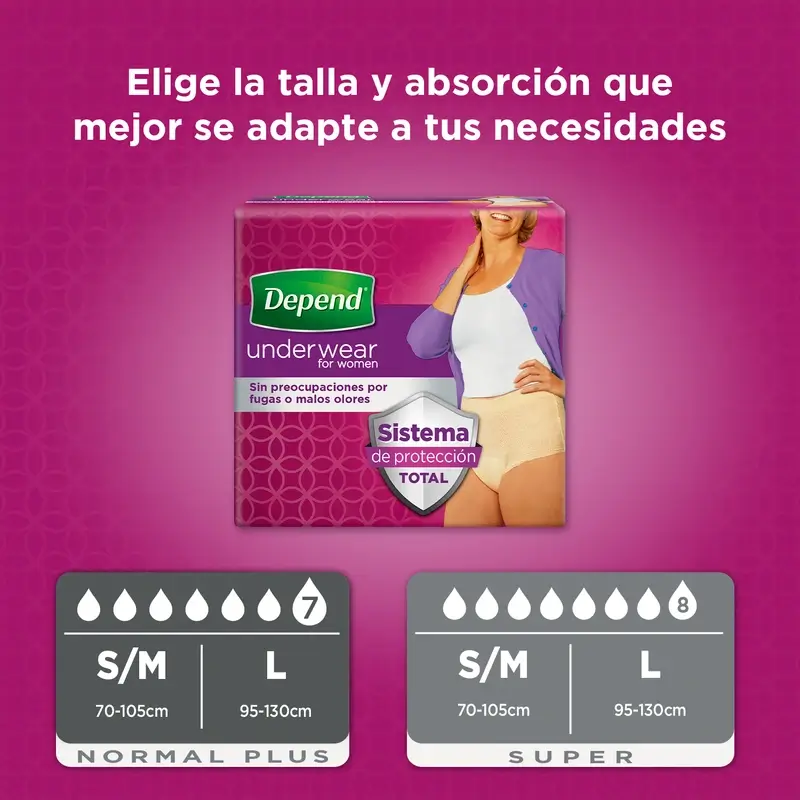 Depend Super L Adult Diaper for Women, 9 pcs. - Image 4