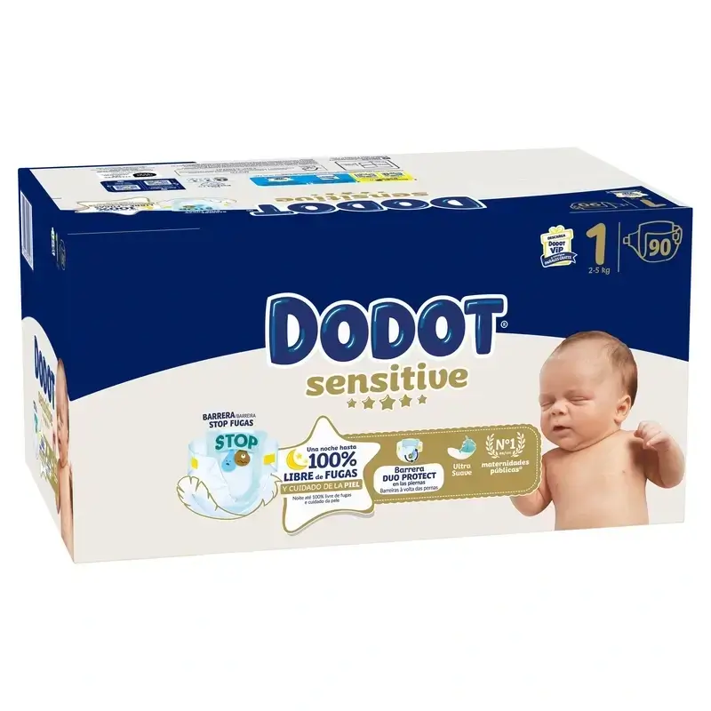 Dodot Sensitive Nappy Sensitive Jumbo Pack Size 1, 3X90 Units - Image 4