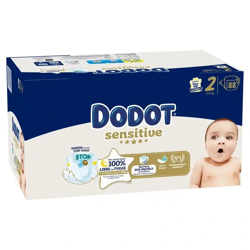 Dodot Sensitive Nappy Sensitive Jumbo Pack Size 2 , 3X88 Units - Image 4