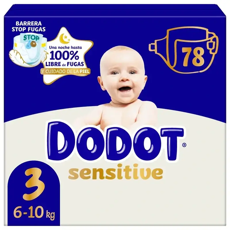 Dodot Sensitive Jumbo Sensitive Nappy Pack Size 3 , 3X78 Units - Image 2