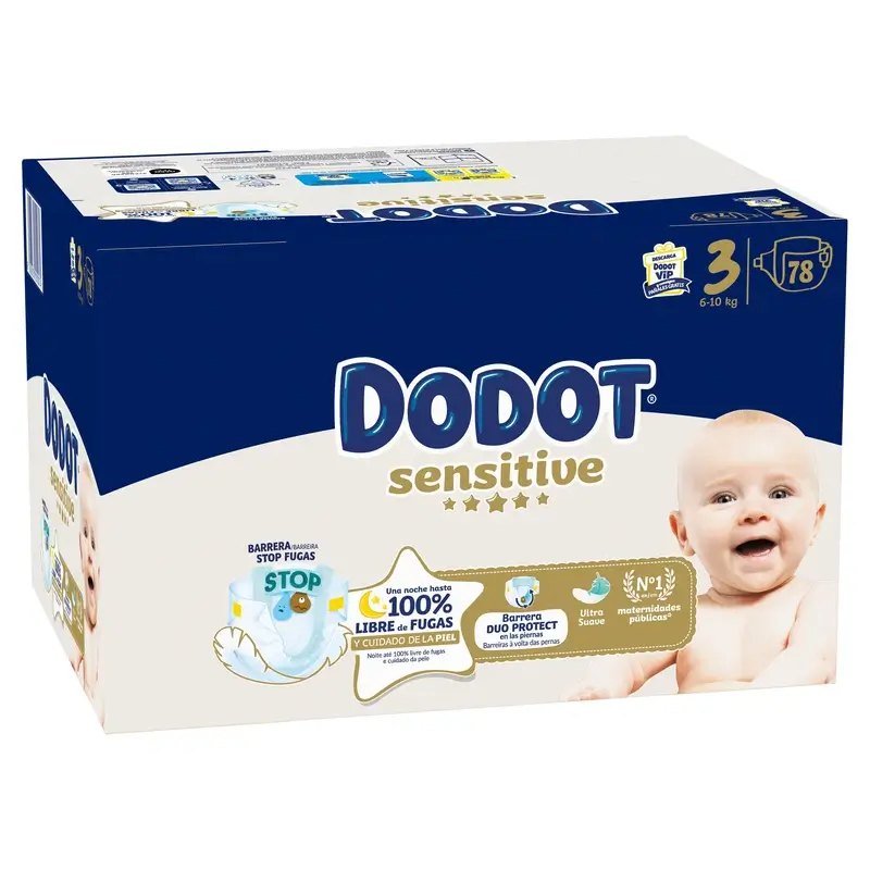 Dodot Sensitive Size 3, 6kg-10kg, 78 Nappies - Image 4