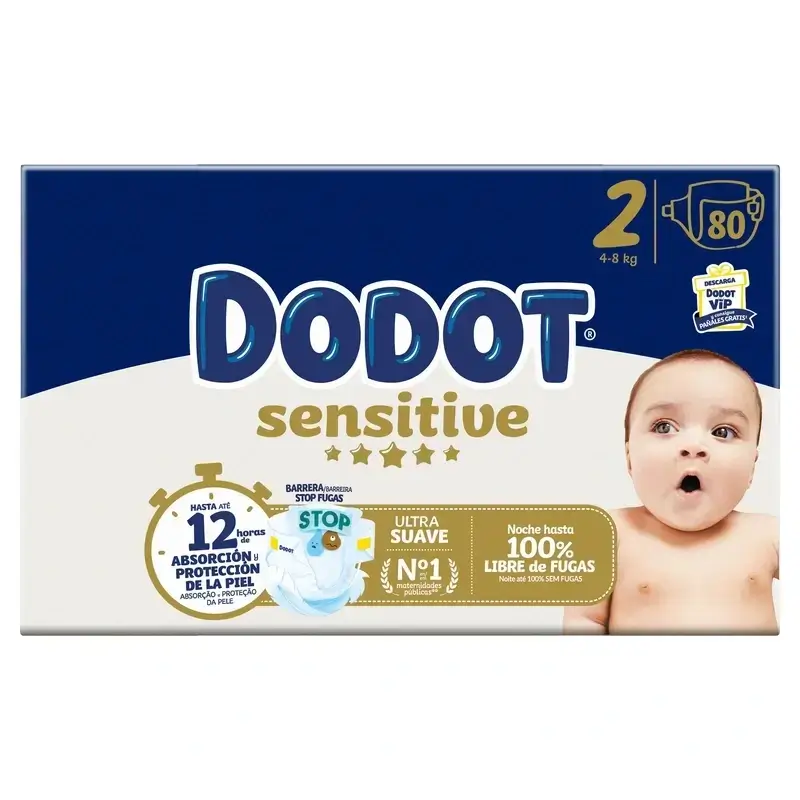 Dodot Sensitive Size 2 Box, 4 x 80 Nappies - Image 4