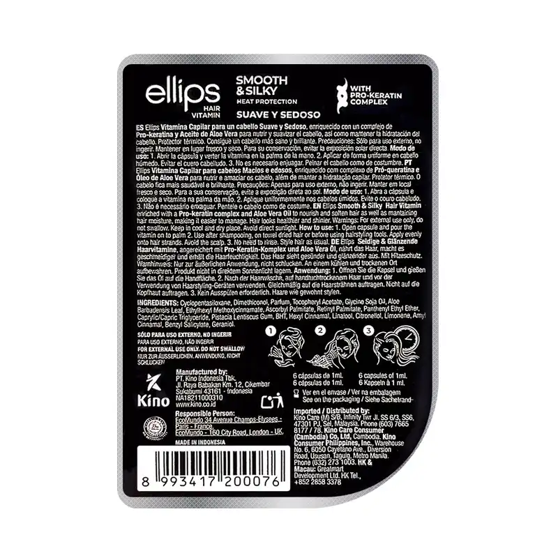 Ellips Hair Vitamin Pro-Keratin Yellow Soft & Silky Hair , 6 capsules - Image 2