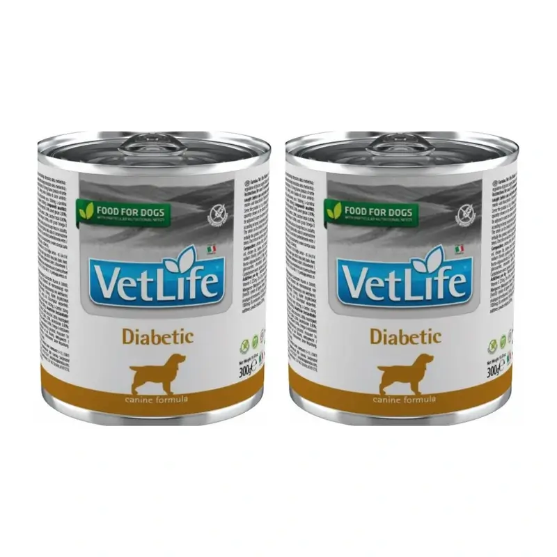 Farmina Vet Natural Diet Dog Diabetic 6X300Gr, Wet Dog Food, Pack Of 2