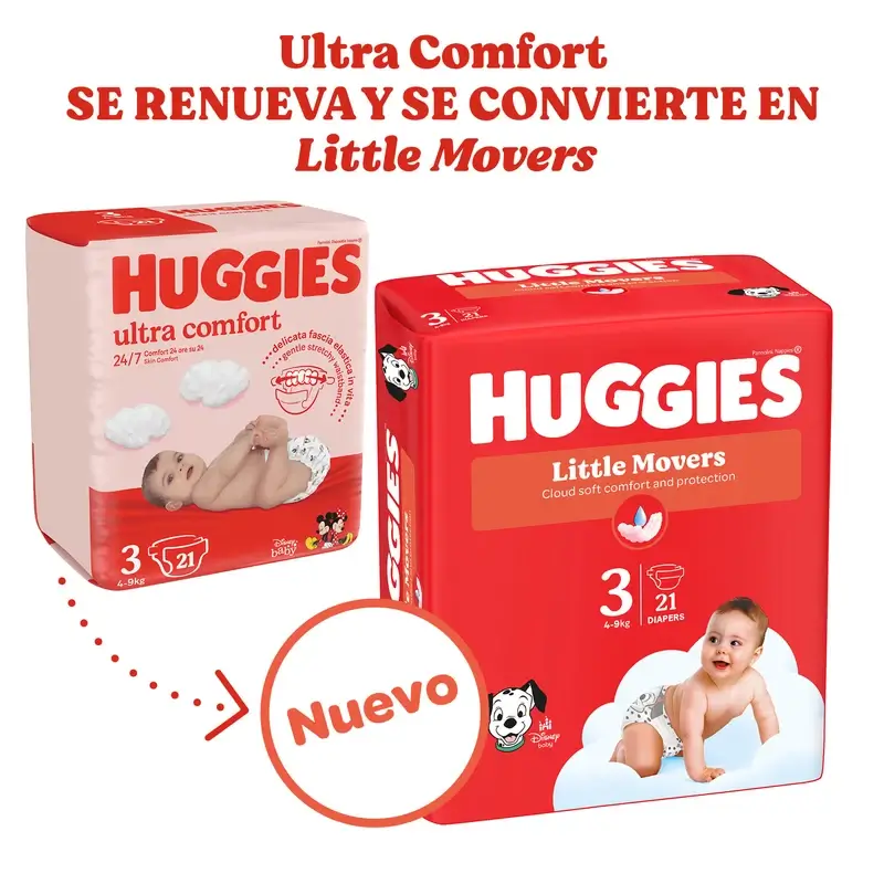 Huggies Little Movers Size 5 (11-25Kg) Disney Baby Nappy, 126 Units - Image 2