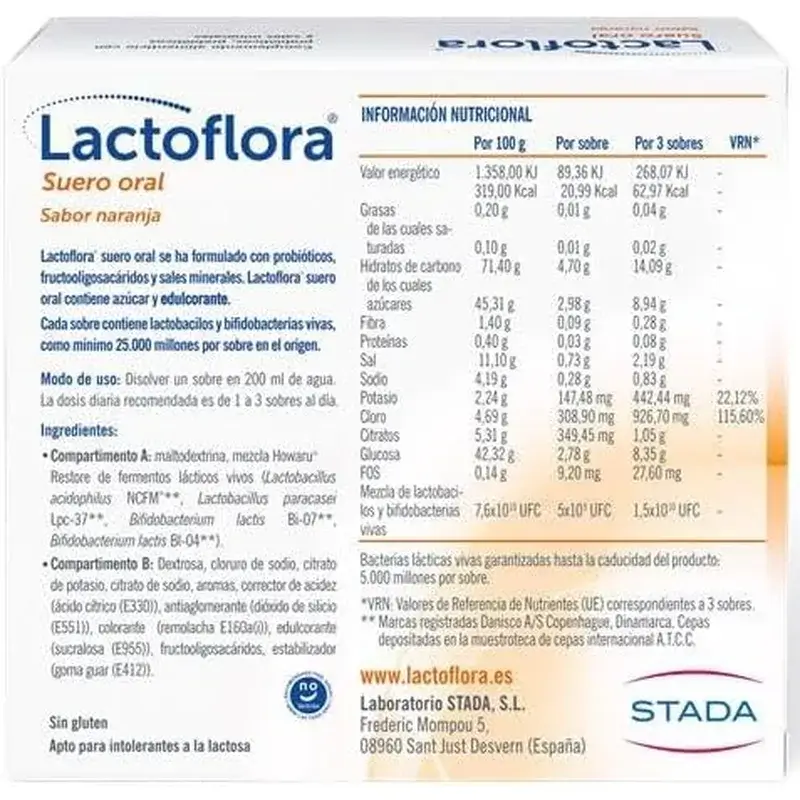 Lactoflora Oral Serum With Probiotics, Prebiotics And Mineral Salts Orange Flavour , 6 Sachets - Image 3