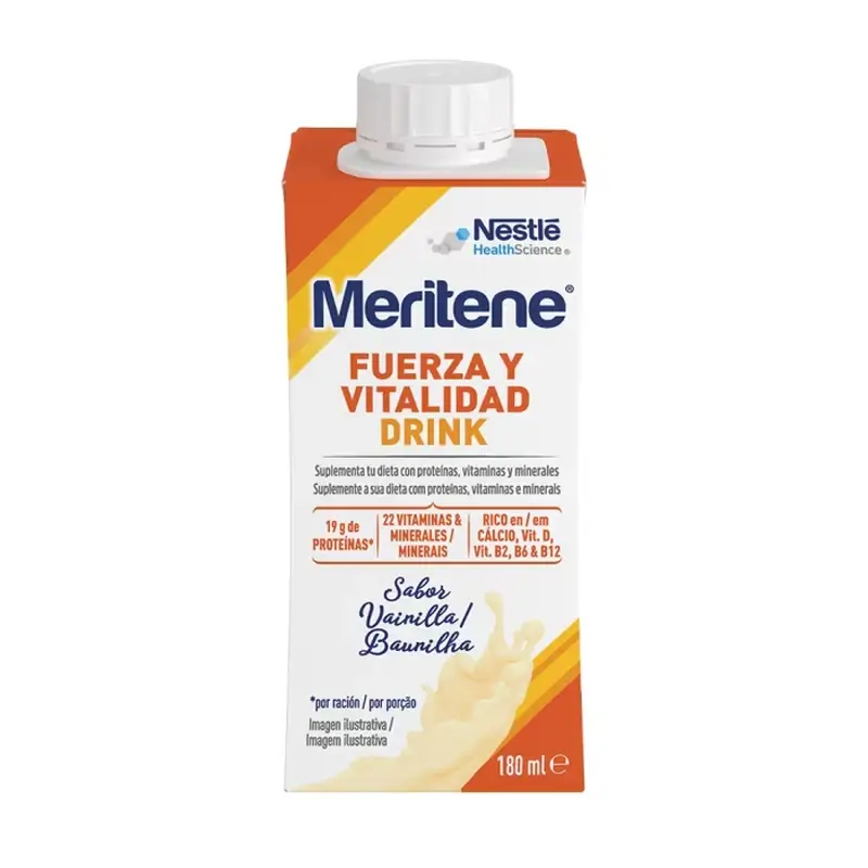 Meritene Strength & Vitality Drink Vanilla, Promo Pack 10+2 x 180 ml - Image 2
