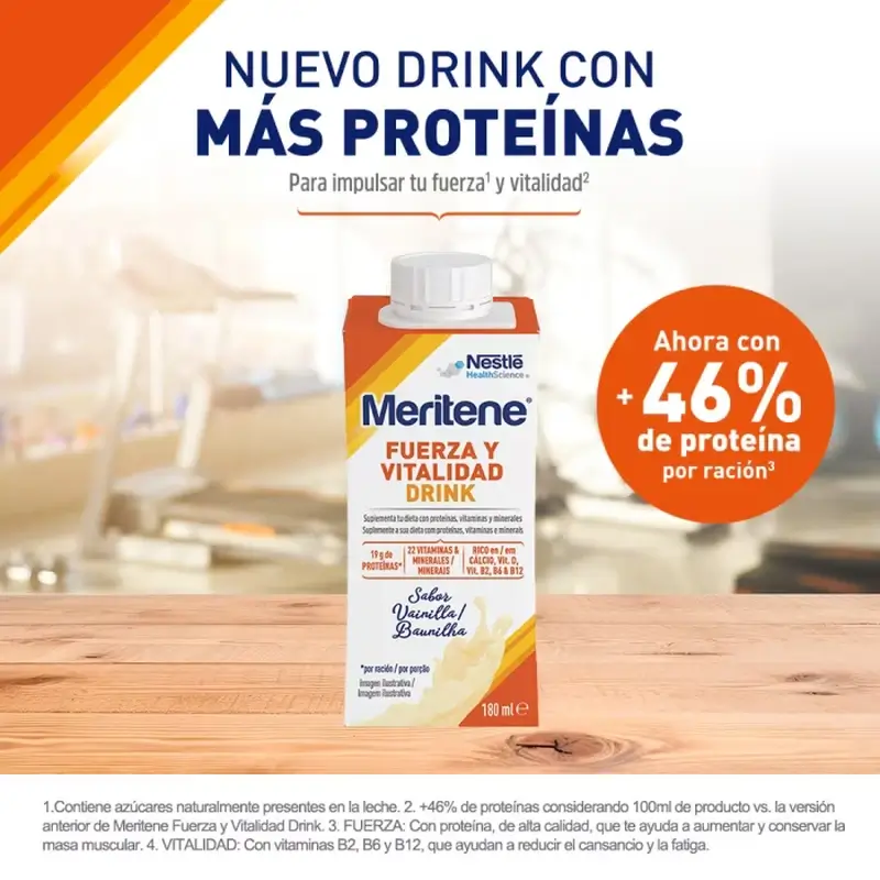 Meritene Strength & Vitality Drink Vanilla, Promo Pack 10+2 x 180 ml - Image 3