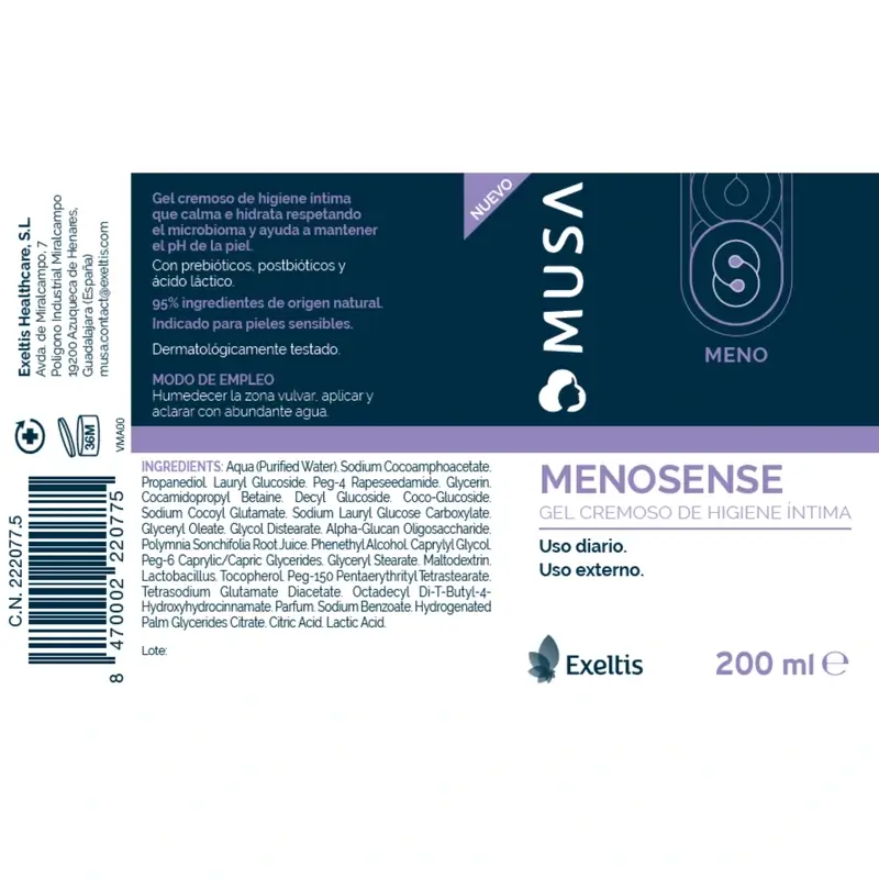 Musa Menosense Intimate Hygiene Gel, 200 ml - Image 6