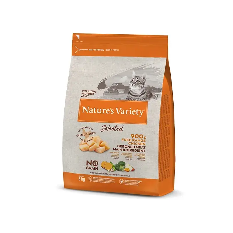 Nature'S Variety Feline Adult Selected Adult Sterilised Chicken 3kg, cat food