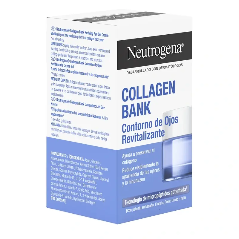 Neutrogena Collagen Bank Revitalising Eye Contour Revitalising Cream Gel, 15 ml - Image 4