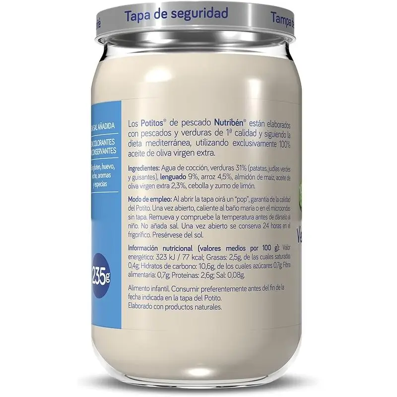 Nutriben Potito Vegetables with Sole 235g - Image 2