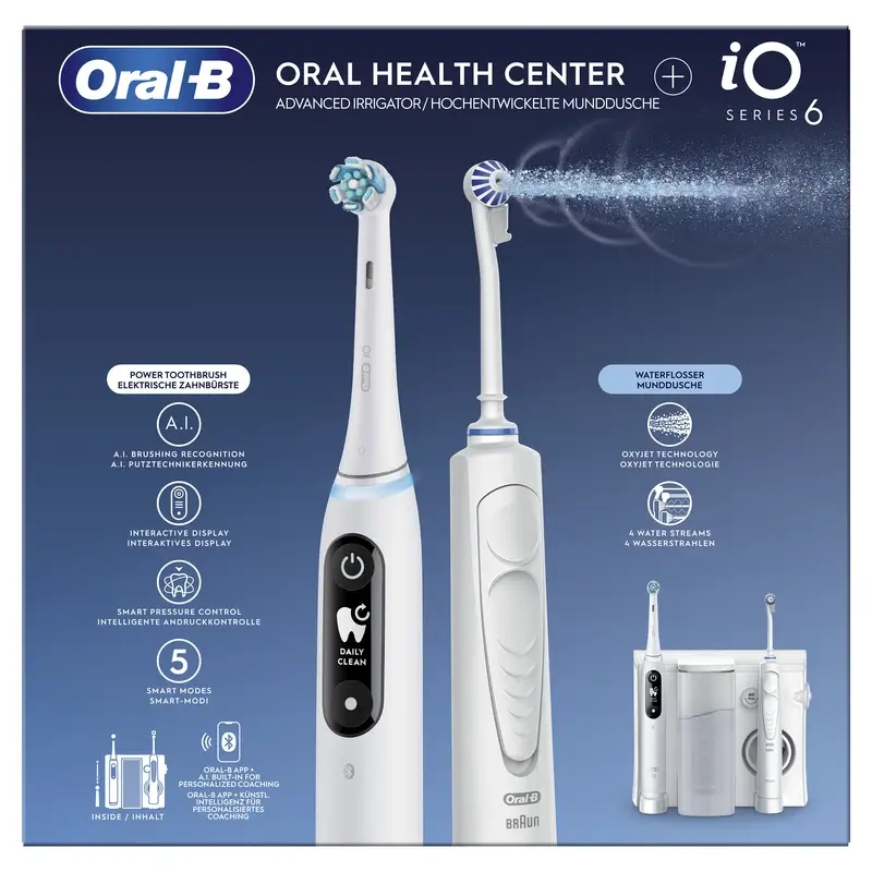 Oral-B Braun Braun Dental Centre with Irrigator & Oral-B iO 6 Electric Toothbrush - Image 3