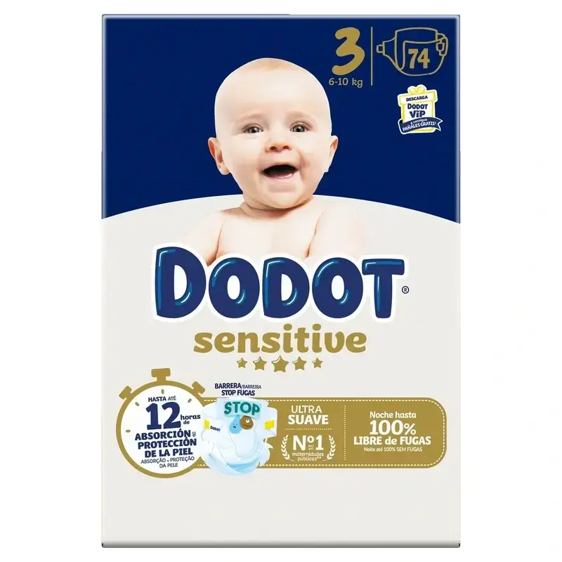 Dodot Sensitive Size 3, 148 Nappies - Image 2