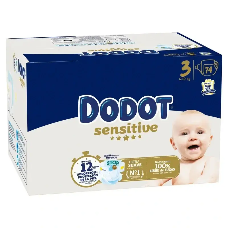 Dodot Sensitive Size 3, 148 Nappies - Image 3