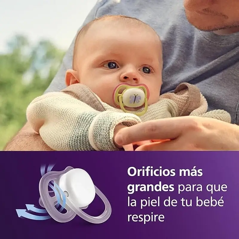 Philips Avent 2 ultra air night-time soothers 0-6m baby girl - Image 3