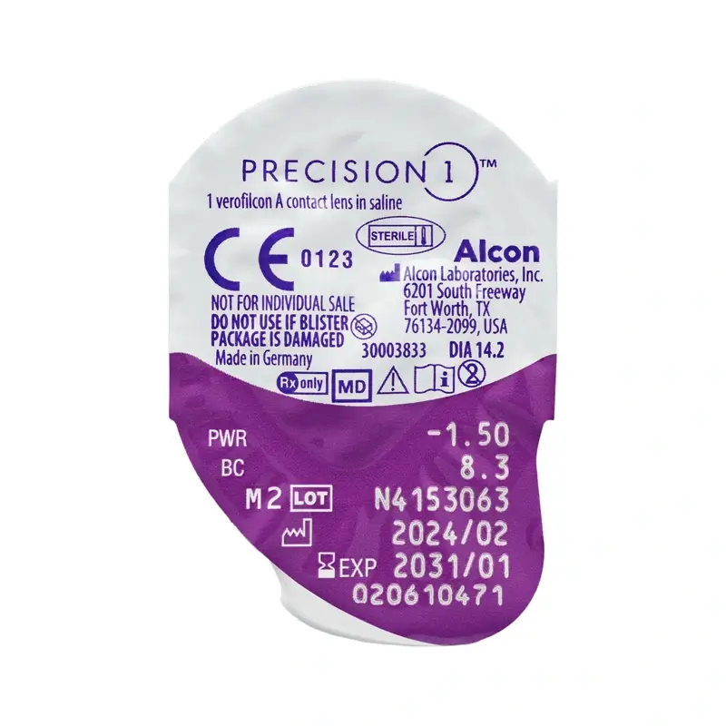 Precision1 Spherical Daily Lenses , 30 units - +3.25, 8.3, 14.2 - Image 6