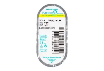 Purevision Multifocal Monthly Lenses , 3 units - +3.00, 8.6, Low, 14.0 - Image 2
