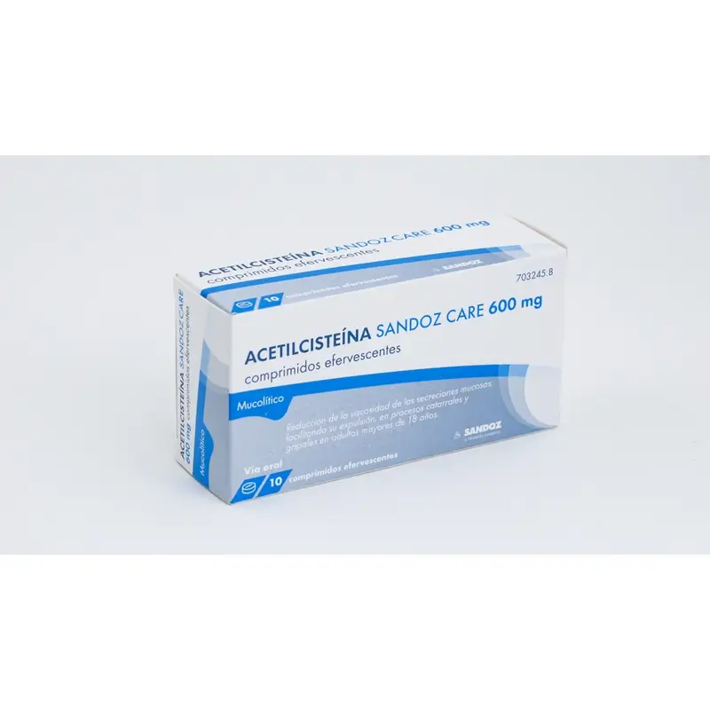 Sandoz Care Acetylcysteine 600 Mg, 10 Effervescent Tablets - Image 2