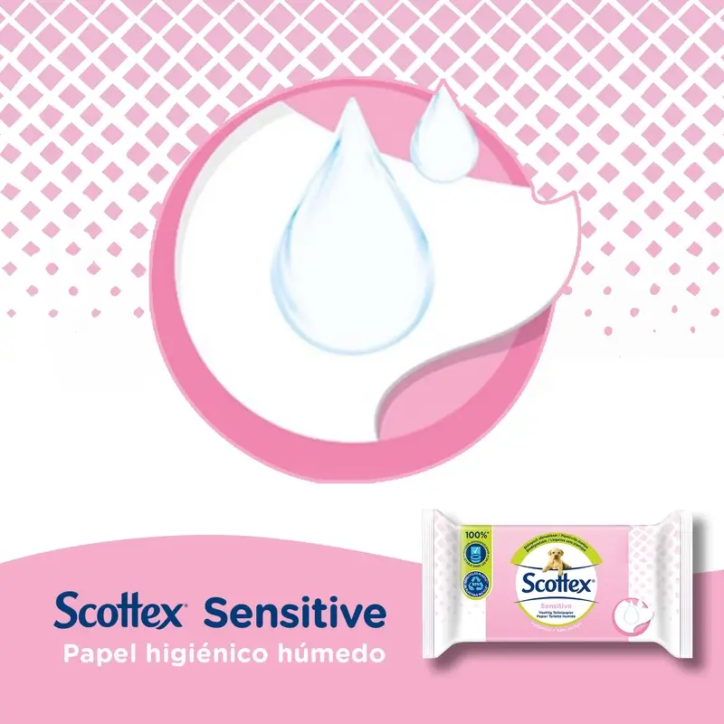 Scottex Sensitive Moist Toilet Paper , 38 pcs. - Image 3