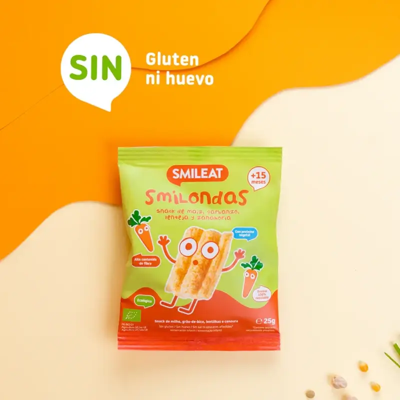Smileat Smilondas Corn, Vegetables & Carrot Snack , 25 grams - Image 3
