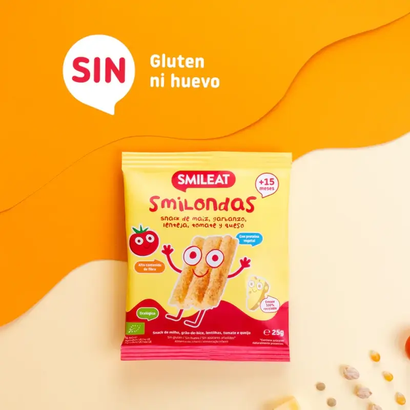 Smileat Smilondas Corn, Vegetables, Tomato & Cheese Snack , 25 grams - Image 3