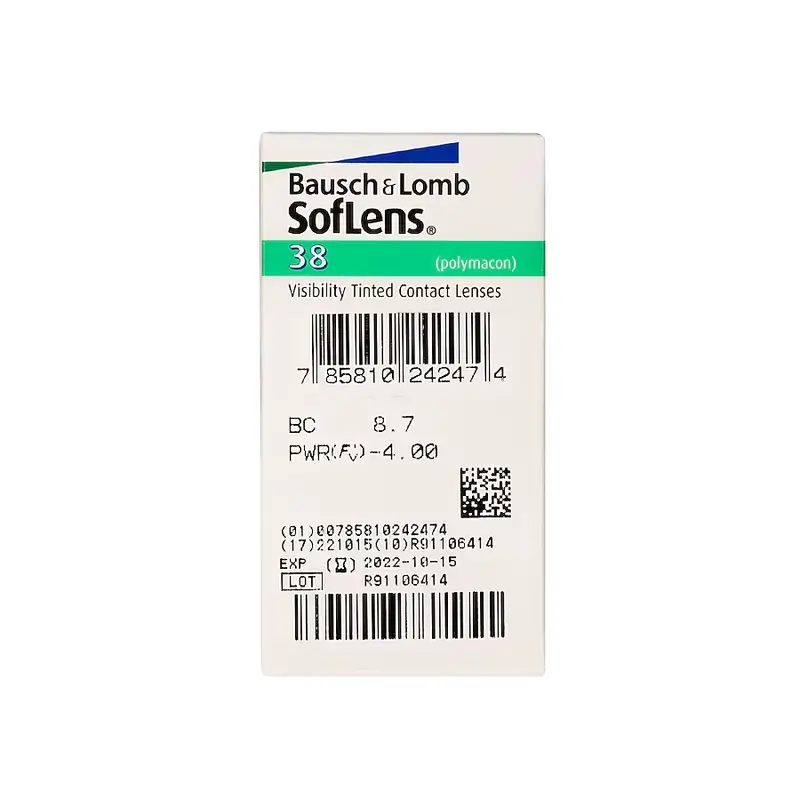 Soflens 38 Monthly Spherical Lenses , 6 units - -8.00, 8.7, 14.0 - Image 2