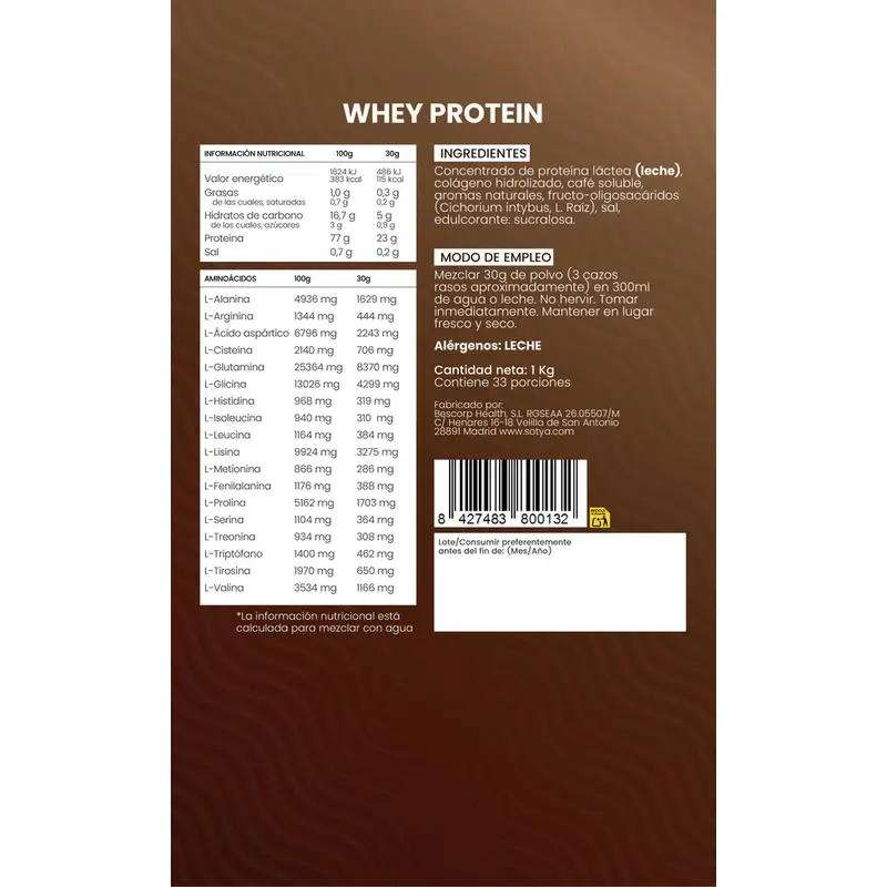 Sotya Whey Protein Cafe Macchiato Doypack , 1000 g - Image 4