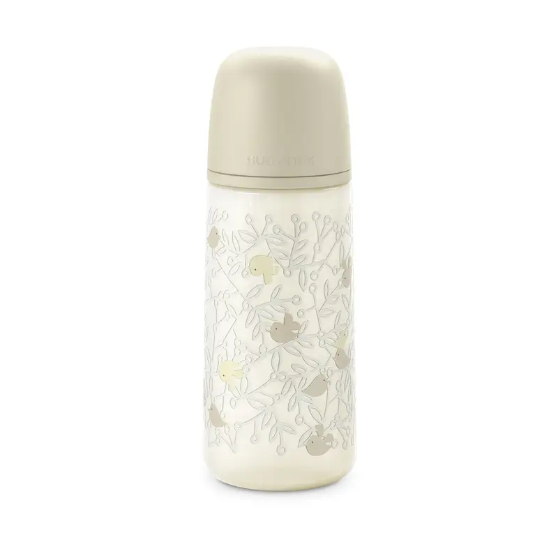 Suavinex Feeding Bottle Teat Sx Pro Dense Flow (L) +6 Months Birdies Beige, 360 ml - Image 5