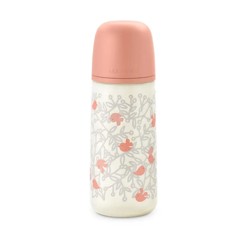 Suavinex Feeding Bottle Teat Sx Pro Dense Flow (L) +6 Months Birdies Pink, 360 ml - Image 6