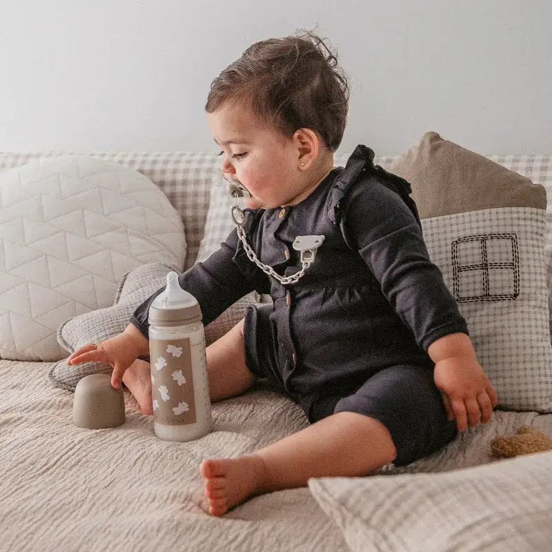 Suavinex Sx Pro Teat Dense Flow Bottle (L) +6 Months Wild&Free Beige, 360 ml - Image 9