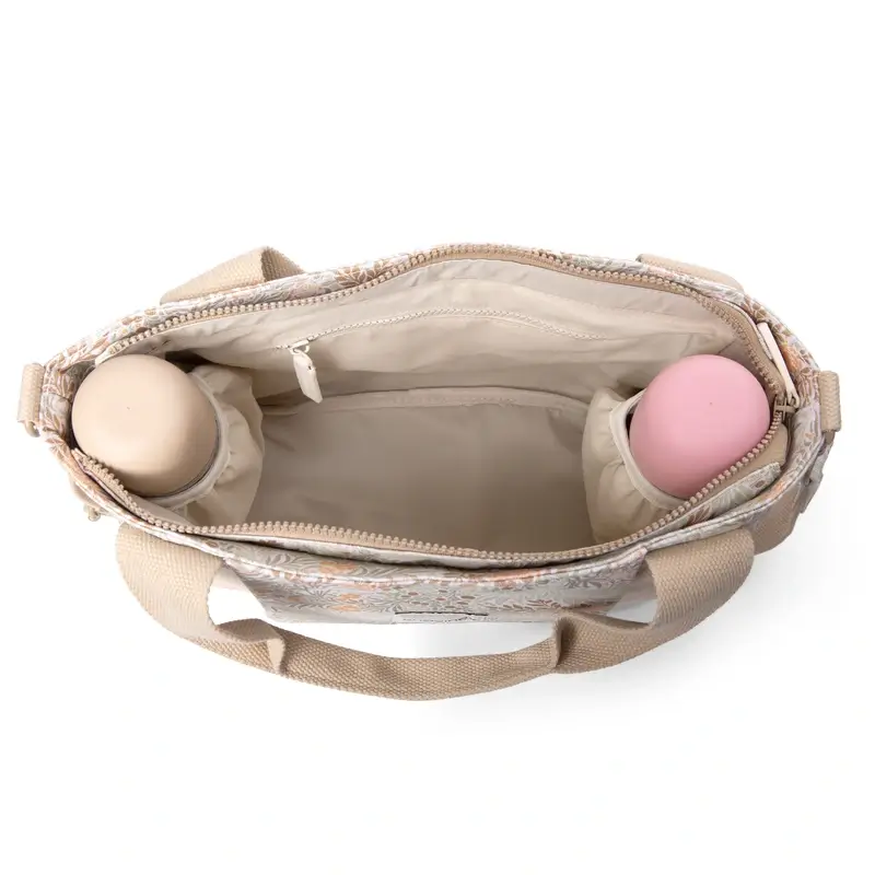 Suavinex Rectangular Poetry Beige Printed Bread Basket Baby Carriage Bag - Image 3