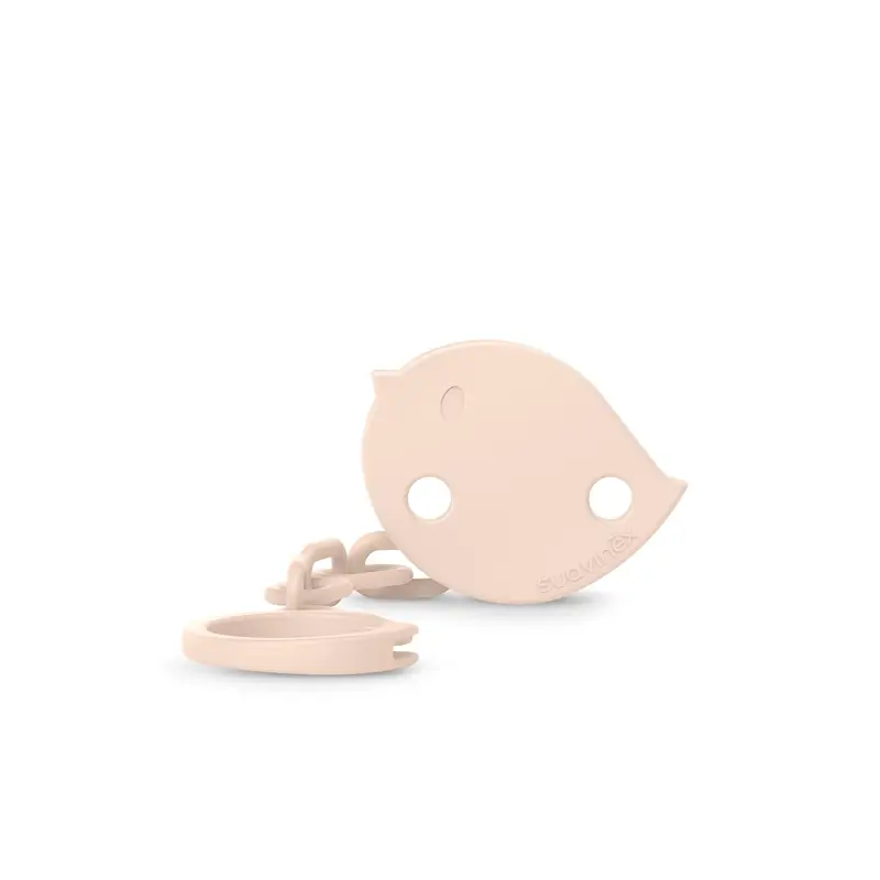 Suavinex Brooch Clip Pacifier Holder +0 Months Birdies Pink