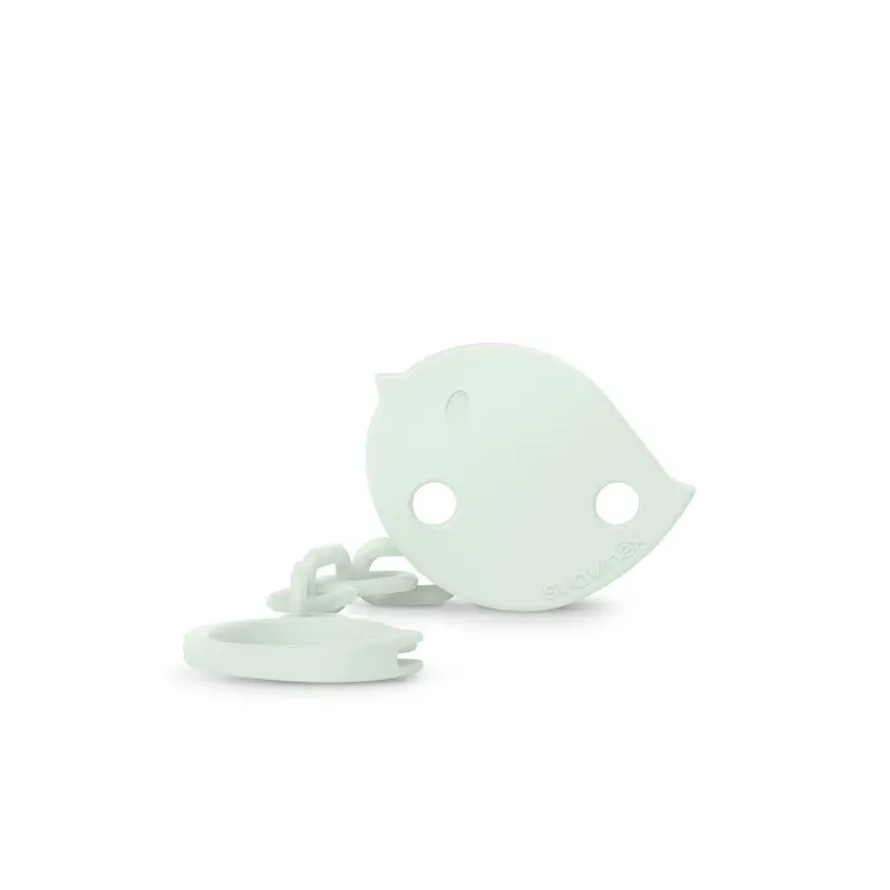 Suavinex Brooch Clip Pacifier Holder +0 Months Birdies Green